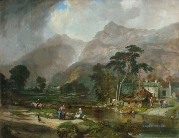 ボローデール サミュエル ブフ川の風景 Oil Paintings